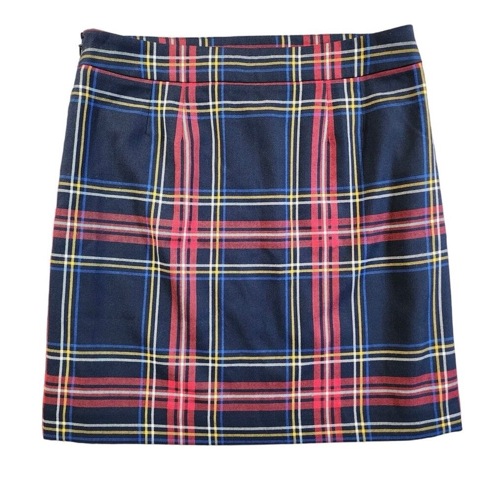 Talbots Tartan Plaid A-Line Skirt Women’s Size 10P Petite Wool Blend School NEW